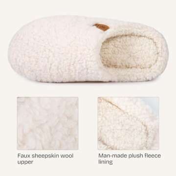 EverFoams Women's Fuzzy Slip-on Slippers - All Day Comfort