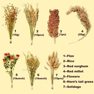 Natural Hamster Bedding Edible Flowers Herbs Sprays Treat Cereal Grain For Cage Habitat Enclosure Decor Hamster Chews For Dwarf Syrian Gerbils Mice Mouse Rat Forage Pet Hamster Accessories Supplies