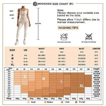 MOSHENGQI Women Racerback One Piece Jumpsuits Sleeveless Backless Bodycon Tummy Control Workout Romper