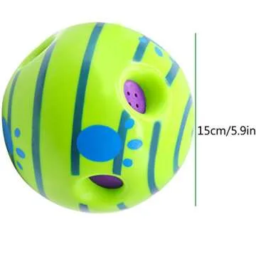 Besimple Giggle Ball Interactive Dog Toy, Funny Giggle Sounds Ball Puppies Training Playing Safe Funny Sound Talking Babble Ball for Small Medium Large Pet Dogs