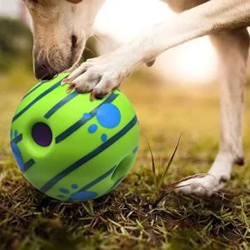 Besimple Giggle Ball Interactive Dog Toy, Funny Giggle Sounds Ball Puppies Training Playing Safe Funny Sound Talking Babble Ball for Small Medium Large Pet Dogs
