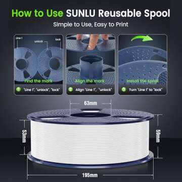 SUNLU 10KG PLA Plus 3D Printer Filament Bundle