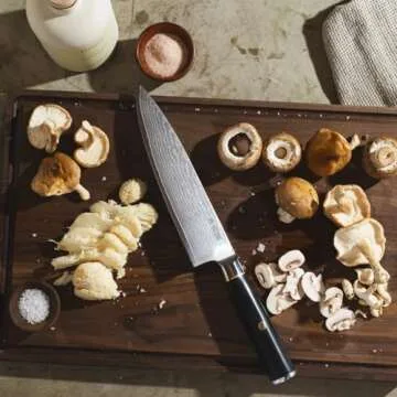 Yatoshi Magnetic Kitchen Knife Block Set 6 Pcs - Japanese 67 Layer High-Grade VG-10 Damascus Steel Knives, Sharp, G10 Handle Professional Kitchen Knife Set