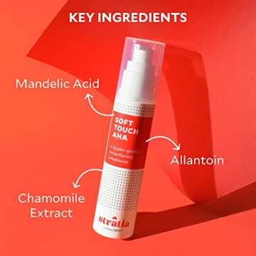 Stratia The Essentials, Travel-Friendly Velvet Cleansing Milk, Soft Touch AHA, 1 Count