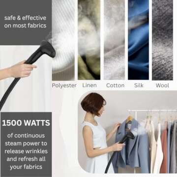 Best Garment Steamer - SALAV GS18-DJ with Adjustable Pole