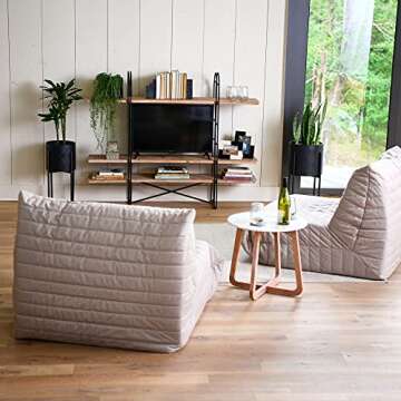 Main + Mesa Geometric Marble Bookends, Black, Set of 2