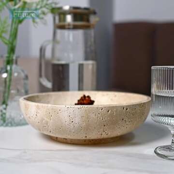 FutureStone Luxury decorative marble bowl for home decoration for decoration,Key bowl for entryway table, Catchall for coins, change, candy bowl, organizer marble tray.