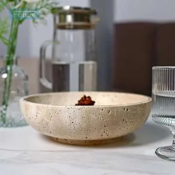 FutureStone Luxury decorative marble bowl for home decoration for decoration,Key bowl for entryway table, Catchall for coins, change, candy bowl, organizer marble tray.