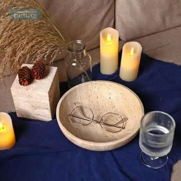 FutureStone Luxury decorative marble bowl for home decoration for decoration,Key bowl for entryway table, Catchall for coins, change, candy bowl, organizer marble tray.