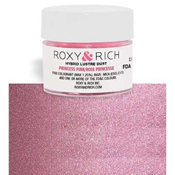 Roxy & Rich Hybrid Luster Dust Powder Food Color (Princess Pink, 2.5 Grams)