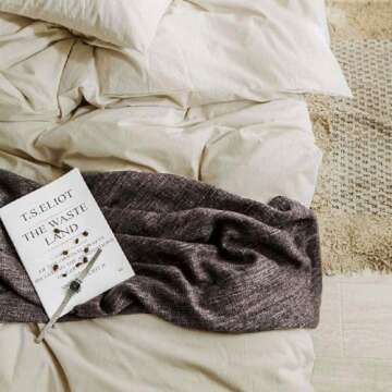 ETDIFFE Duvet Cover King Size, Soft Farmhouse Bedding Comforter Cover Set 3 Pieces with Zipper, 1 Lightweight Microfiber Duvet Cover 90x104 inches and 2 Pillow Shams for Women Men, Light Khaki