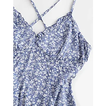 Stylish ZAFUL Ditsy Floral Mini Dress for Summer Fun
