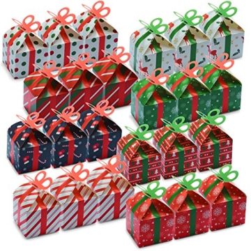 PREXTEX 24 Assorted Holiday Goodie Gift Boxes