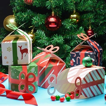 PREXTEX 24 Assorted Holiday Goodie Gift Boxes