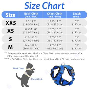 rabbitgoo Cat Harness and Leash for Walking, Escape Proof Soft Adjustable Vest Harnesses for Cats, E...