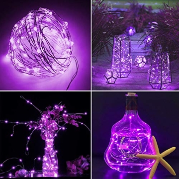 Twinkle Star 33FT Purple LED String Lights for Parties