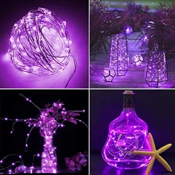 Twinkle Star 33FT Purple LED String Lights for Parties