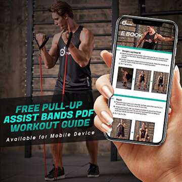 Odoland 5 Packs Pull Up Assist Bands for Ultimate Workouts