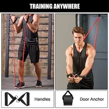 Odoland 5 Packs Pull Up Assist Bands for Ultimate Workouts