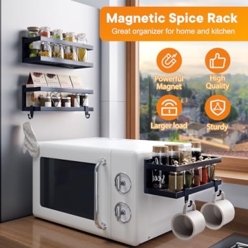 Mr Rabbi Magnetic Spice Rack - Organize Your Kitchen Easily