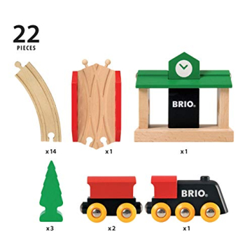 BRIO Classic Figure 8 Set - 22 Piece Wooden Train Toy