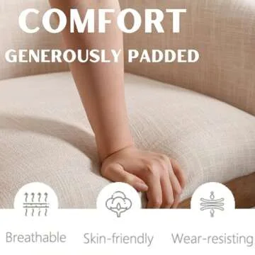 Stylish RIVOVA Beige Dining Chairs Set of 2 - Modern Comfort