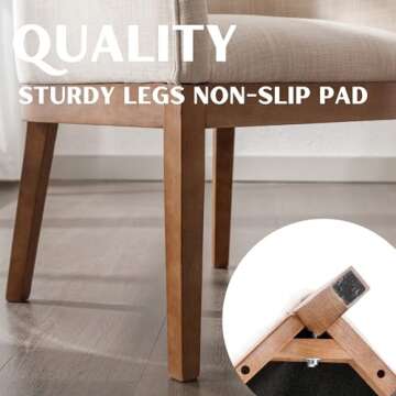 Stylish RIVOVA Beige Dining Chairs Set of 2 - Modern Comfort