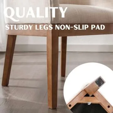 Stylish RIVOVA Beige Dining Chairs Set of 2 - Modern Comfort