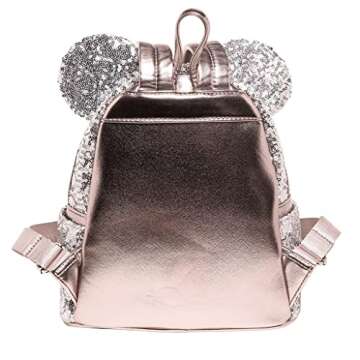 Loungefly Disney Minnie Mouse Silver Sequin Mini Backpack