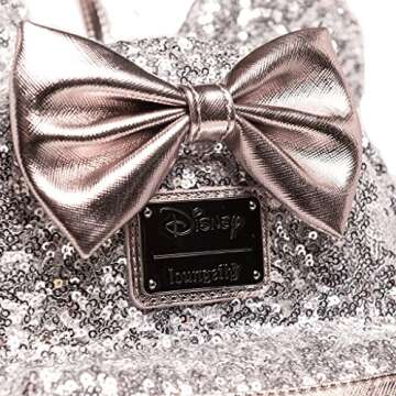 Loungefly Disney Minnie Mouse Silver Sequin Mini Backpack