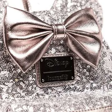 Loungefly Disney Minnie Mouse Silver Sequin Mini Backpack