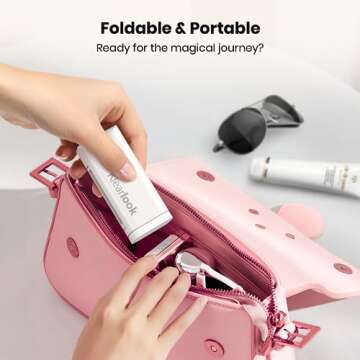 Klearlook Universal Flight Phone Holder, White, Foldable, 360 Rotation, Compatible with 4.7-6.9 Inch Phones