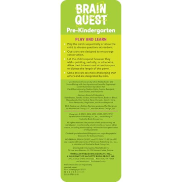 Brain Quest Pre-K Smart Cards Fun Learning Tool