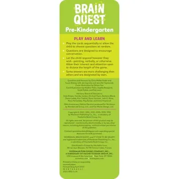 Brain Quest Pre-K Smart Cards Fun Learning Tool