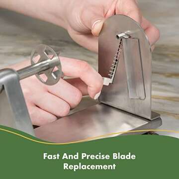 Homarden Stainless Steel Vegetable Spiralizer - 5 Blade Zucchini Noodle Maker - Industrial Quality Vegetable Slicer for Veggies, Salad Chopper, Potato Cutter, Zoodle Maker, 12 x 8 x 6 Inches