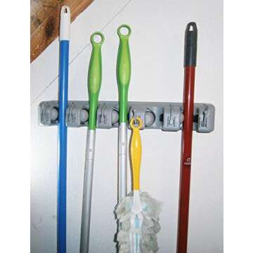 Durable Mop Broom Holder for Ultimate Organization and Ease
