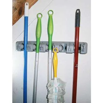 Durable Mop Broom Holder for Ultimate Organization and Ease