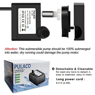 PULACO Mini Submersible Water Pump for Aquatic Wonders