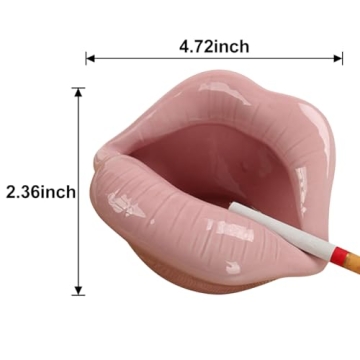 Cute Pink Ceramic Lip Ashtray - Stylish Home Decor Gift