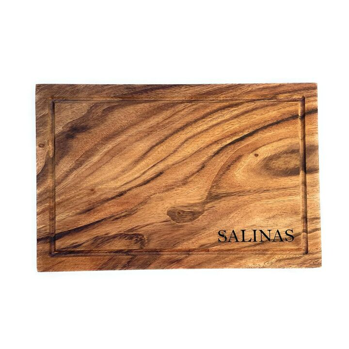 Custom Engraved XL Parota Wood Board for BBQ