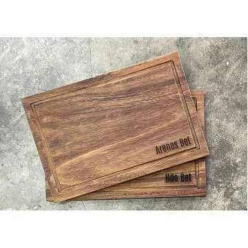 Custom Engraved XL Parota Wood Board for BBQ