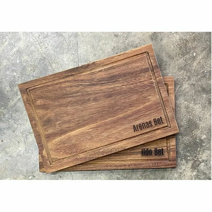 Custom Engraved XL Parota Wood Board for BBQ