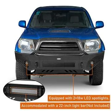Hooke Road Offroad Front Bumper for 2005-2011 Toyota Tacoma