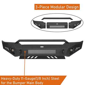Hooke Road Offroad Front Bumper for 2005-2011 Toyota Tacoma