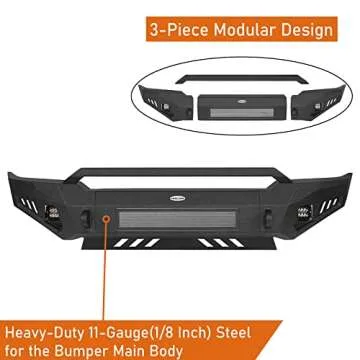 Hooke Road Offroad Front Bumper for 2005-2011 Toyota Tacoma