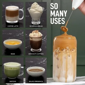 Zulay Powerful Milk Frother Handheld Electric Whisk