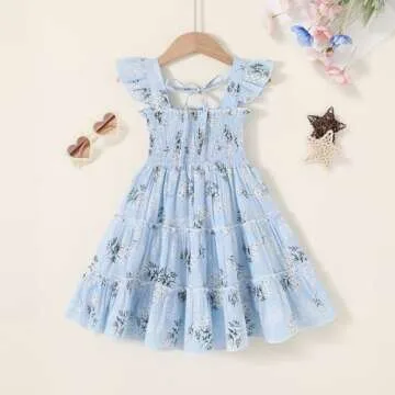 Charming Toddler Girl Summer Dress with Floral Design