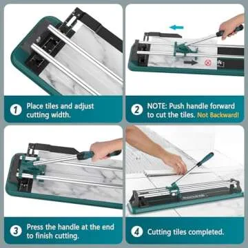Seeutek Manual Tile Cutter - 17" Professional Tool for Precise Cuts