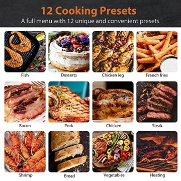 CROWNFUL 7 Quart Air Fryer 12 Functions Healthy Cooking