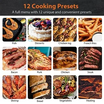 CROWNFUL 7 Quart Air Fryer 12 Functions Healthy Cooking